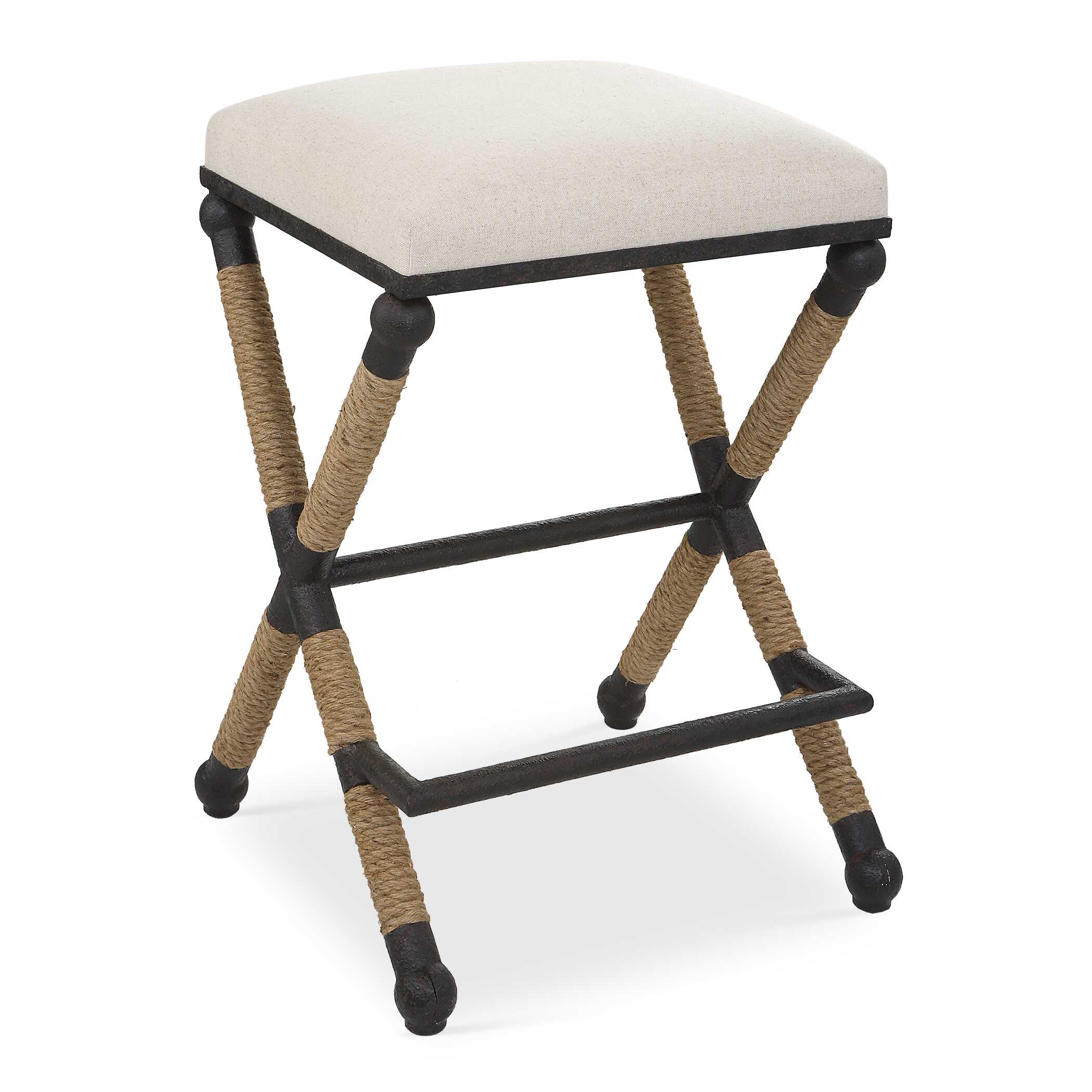 Firth Rustic Oatmeal Counter Stool