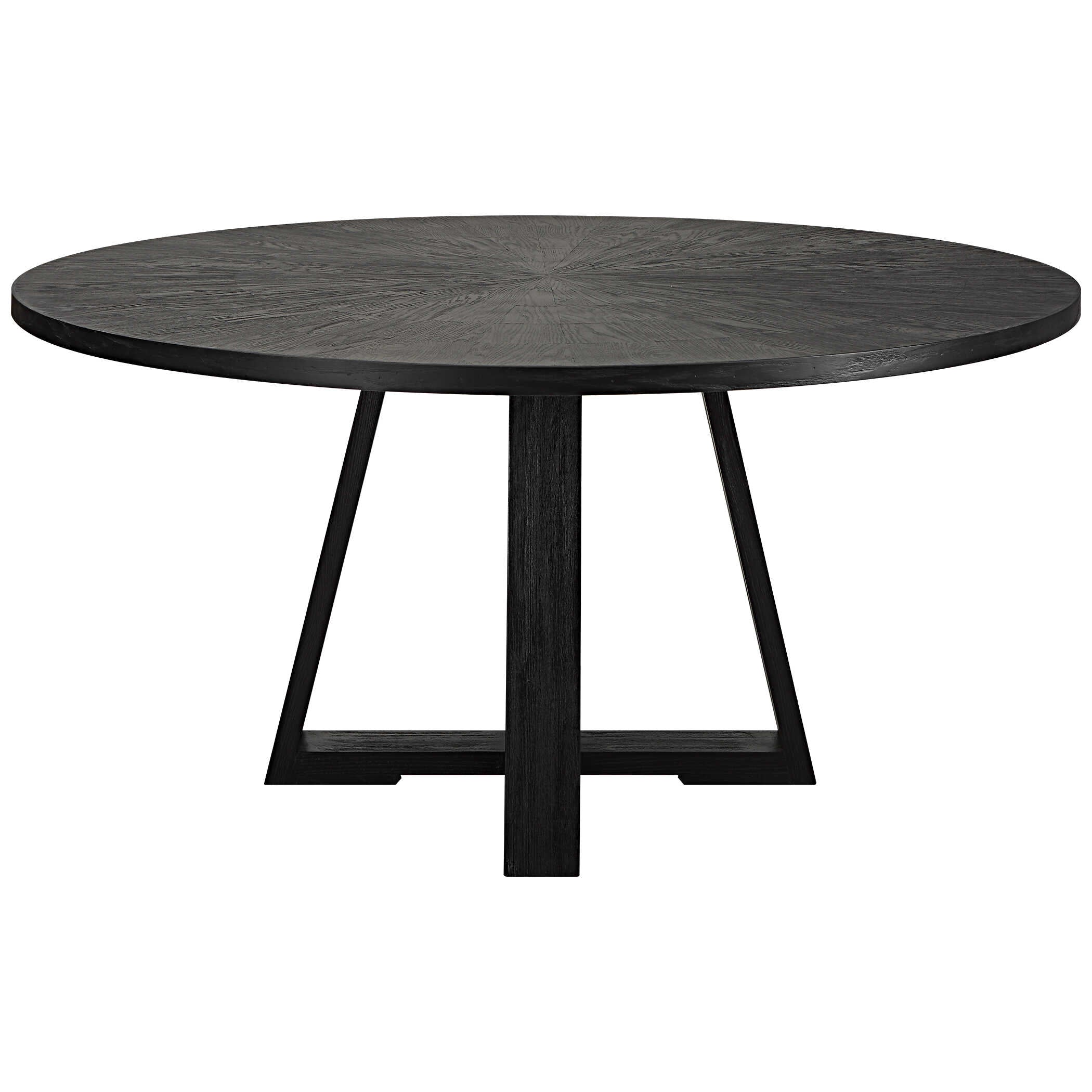 Gidran Round Black Dining Table
