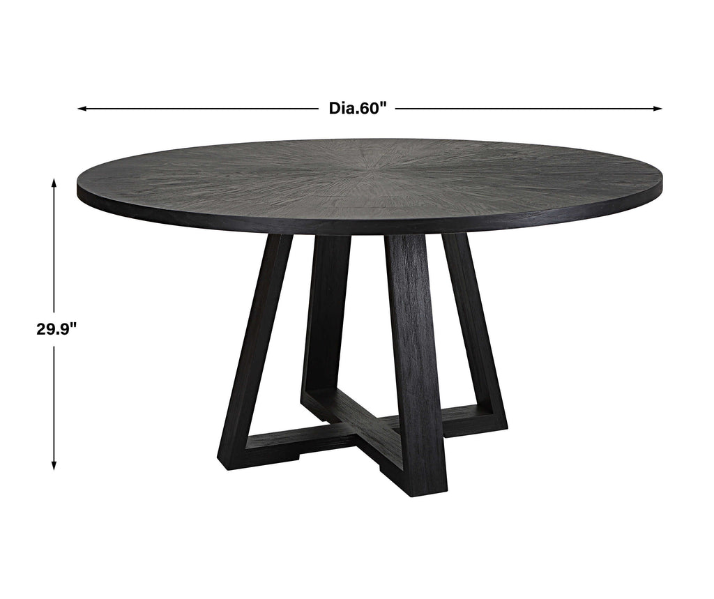 Gidran Round Black Dining Table