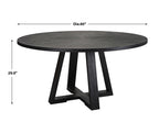 Gidran Round Black Dining Table