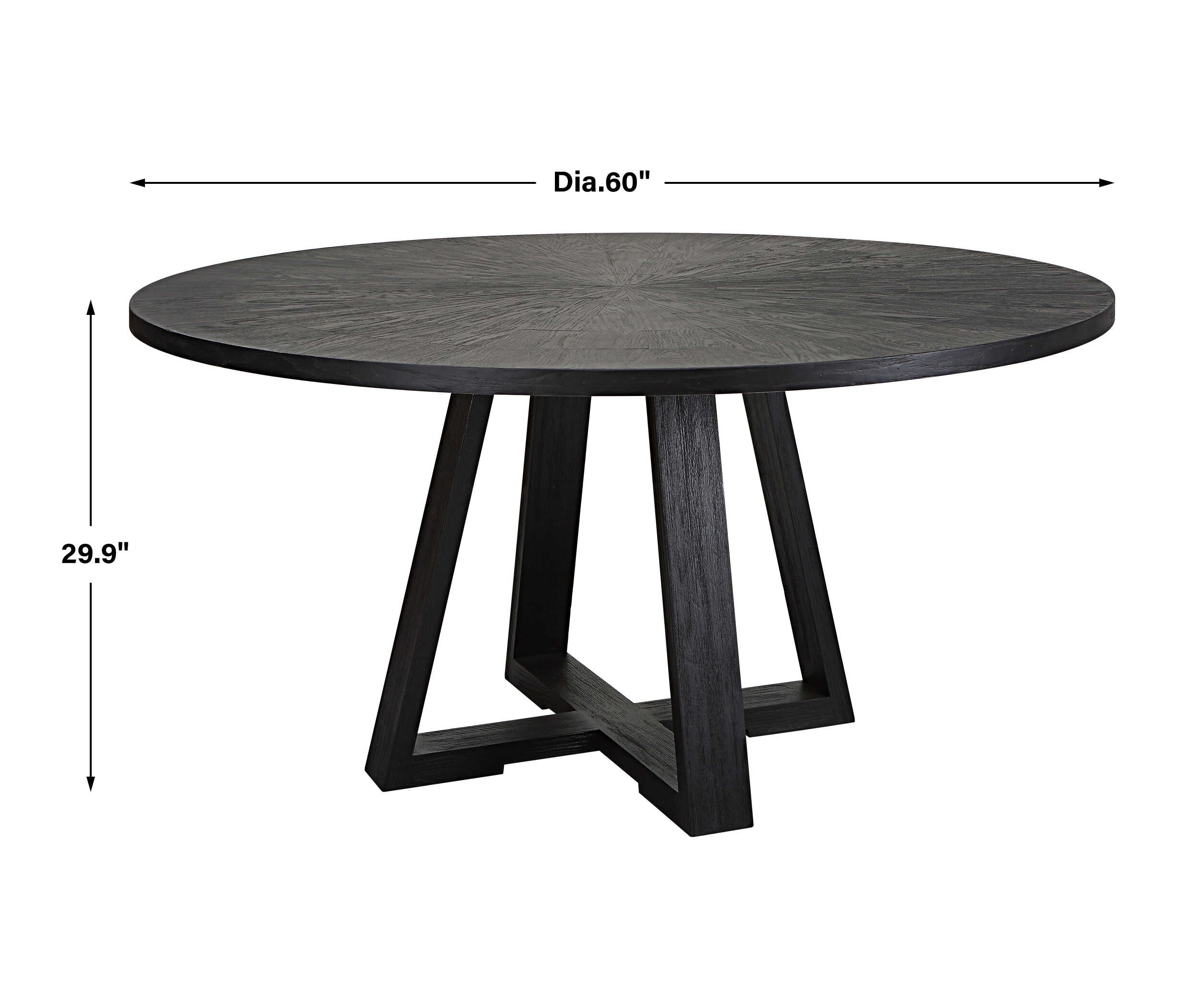 Gidran Round Black Dining Table