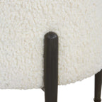 Arles White Shearling Ottoman
