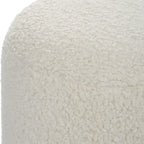 Arles White Shearling Ottoman