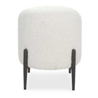 Arles White Shearling Ottoman