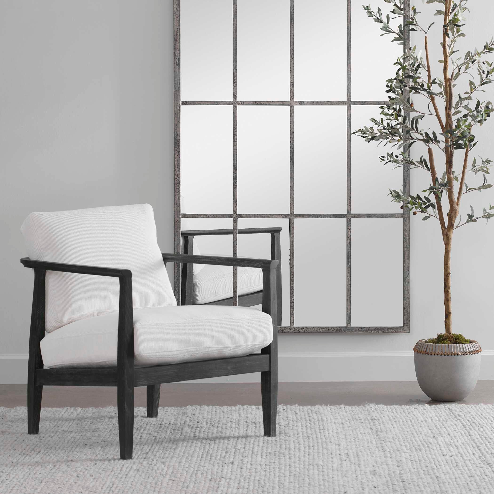 Brunei White Accent Chair