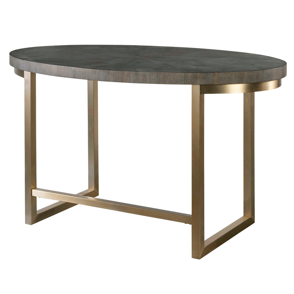 Taja Walnut Oval Desk