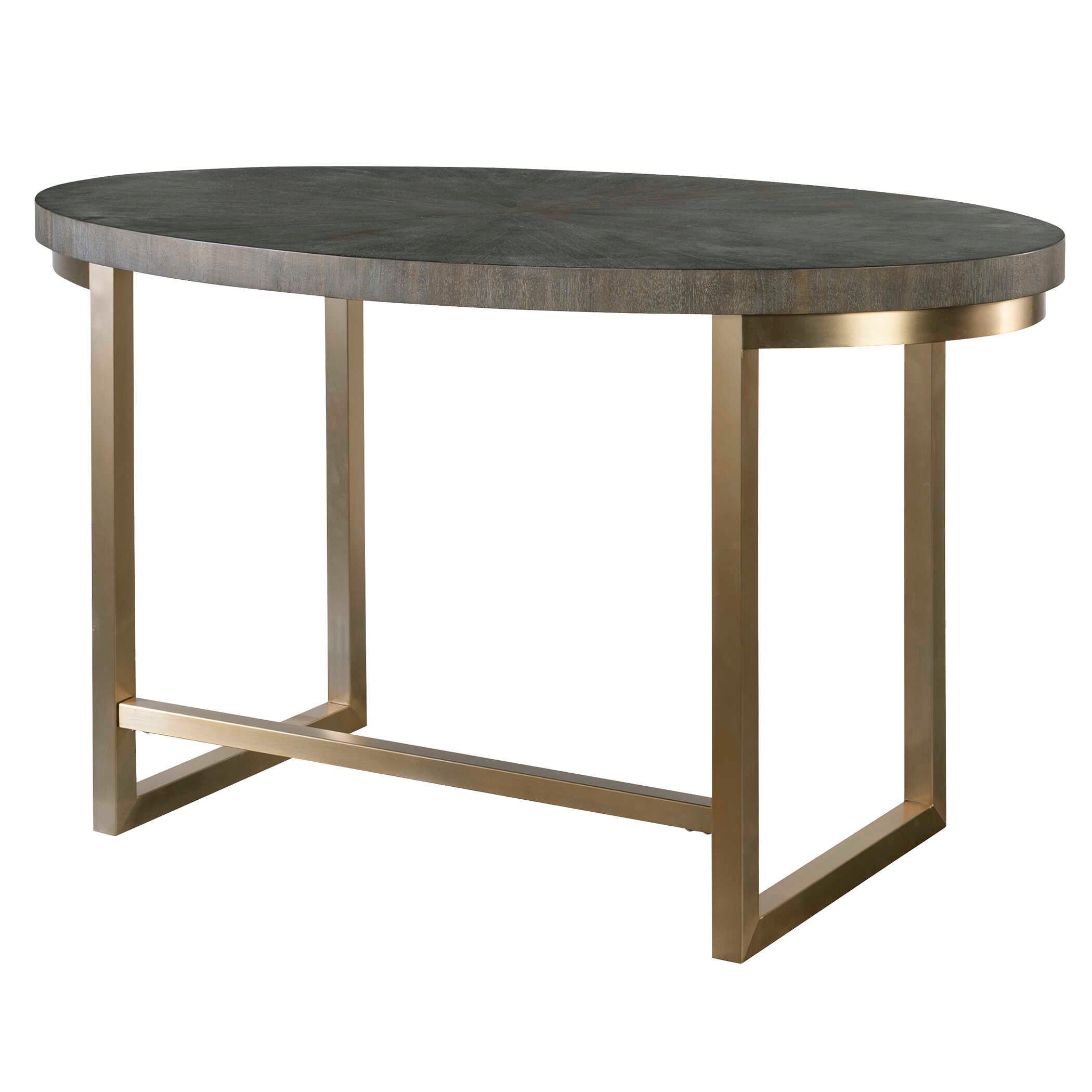 Taja Walnut Oval Desk