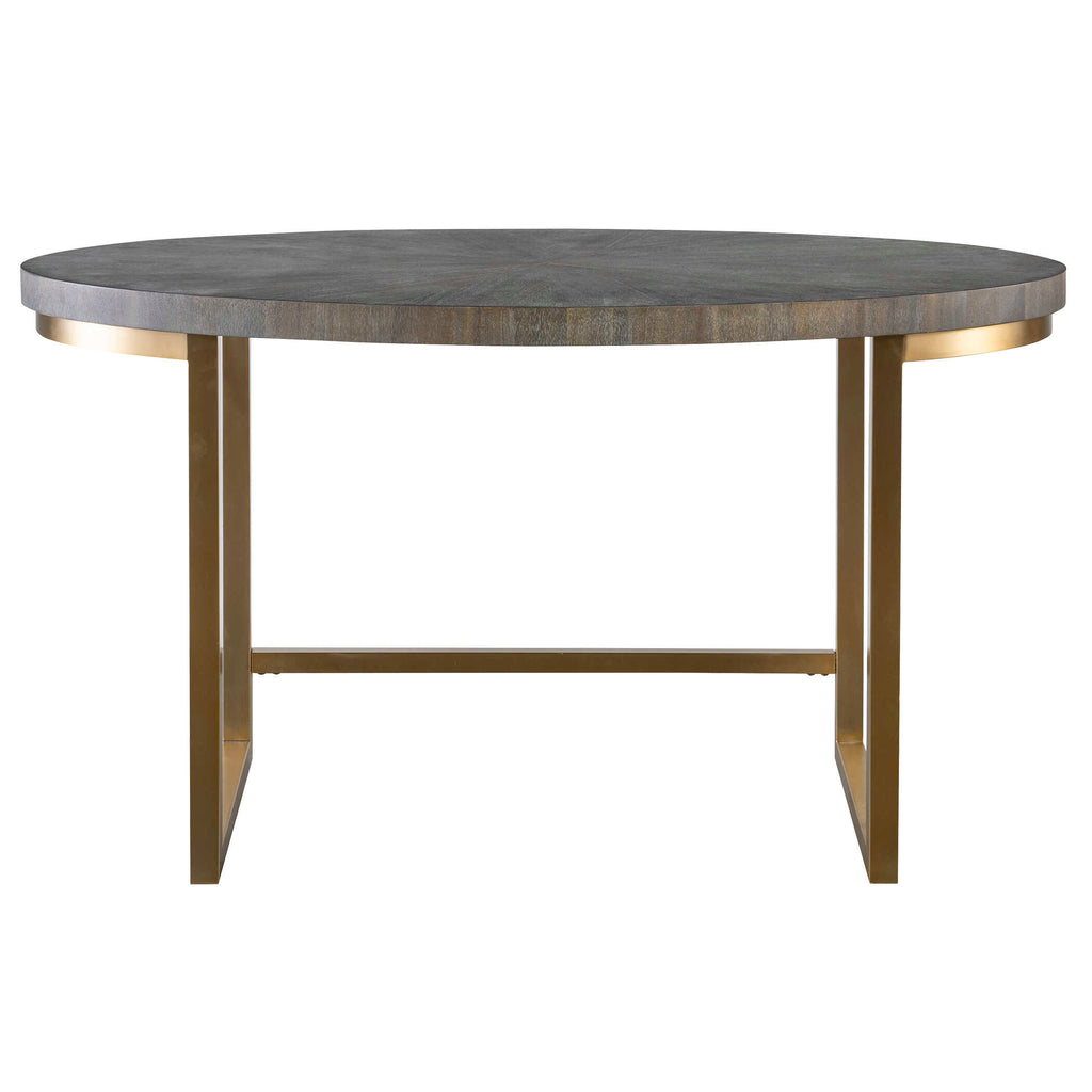 Taja Walnut Oval Desk