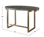 Taja Walnut Oval Desk