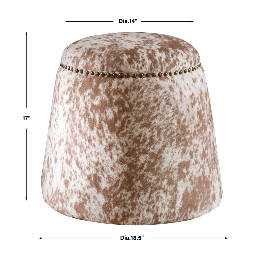 Gumdrop Cow Hide Ottoman