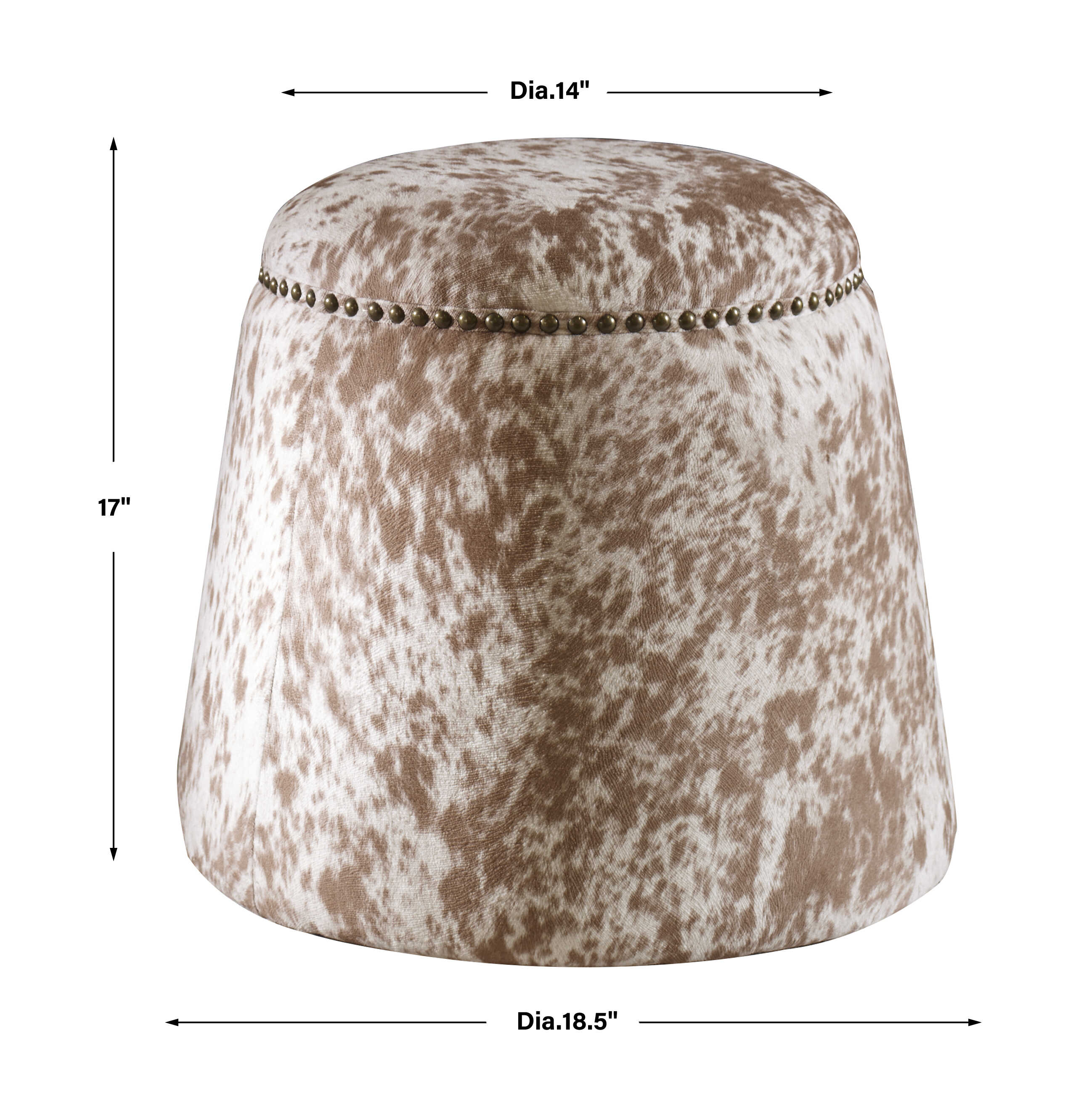 Gumdrop Cow Hide Ottoman