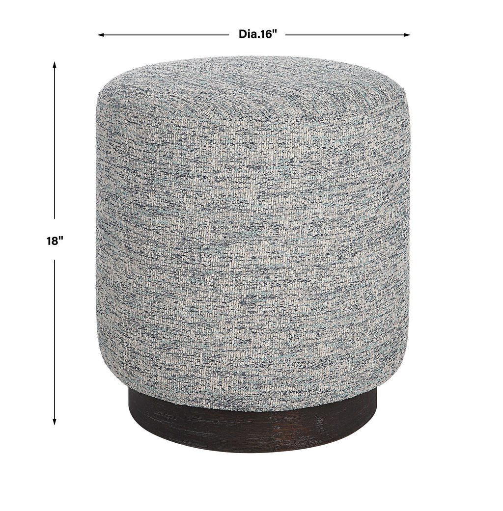 Avila Tweed Round Ottoman