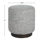 Avila Tweed Round Ottoman