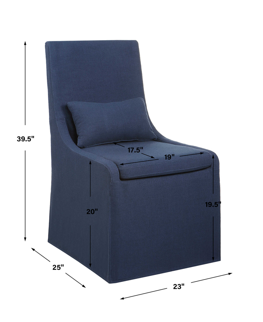 Coley Denim Armless Chair