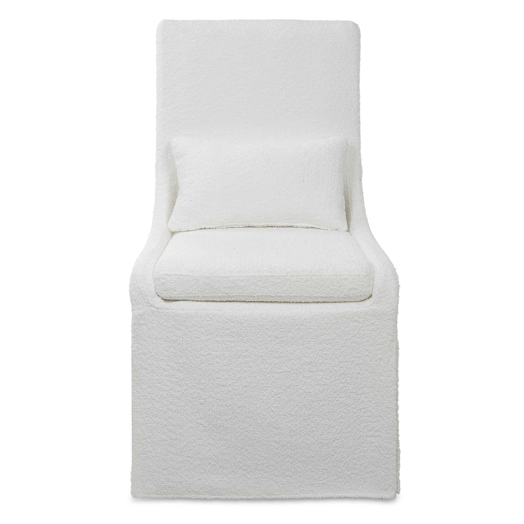 Coley White Armless Chair