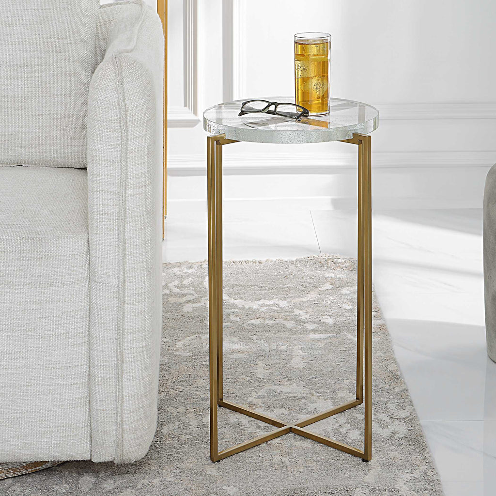 Star-crossed Glass Accent Table