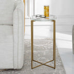 Star-crossed Glass Accent Table