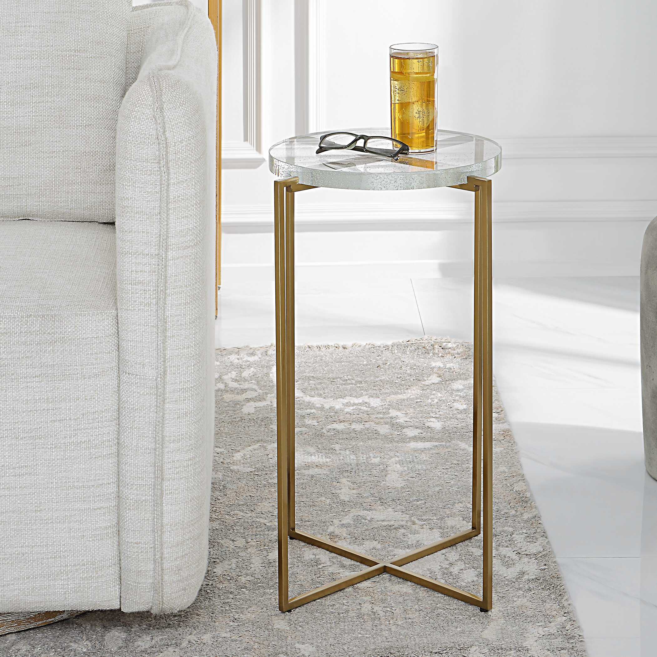 Star-crossed Glass Accent Table