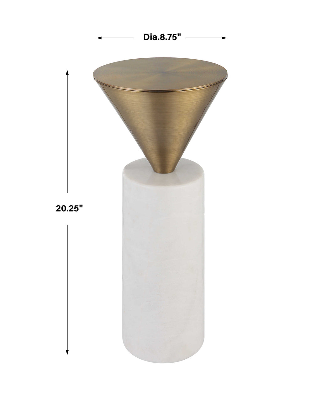 Top Hat Brass Drink Table