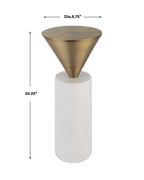 Top Hat Brass Drink Table