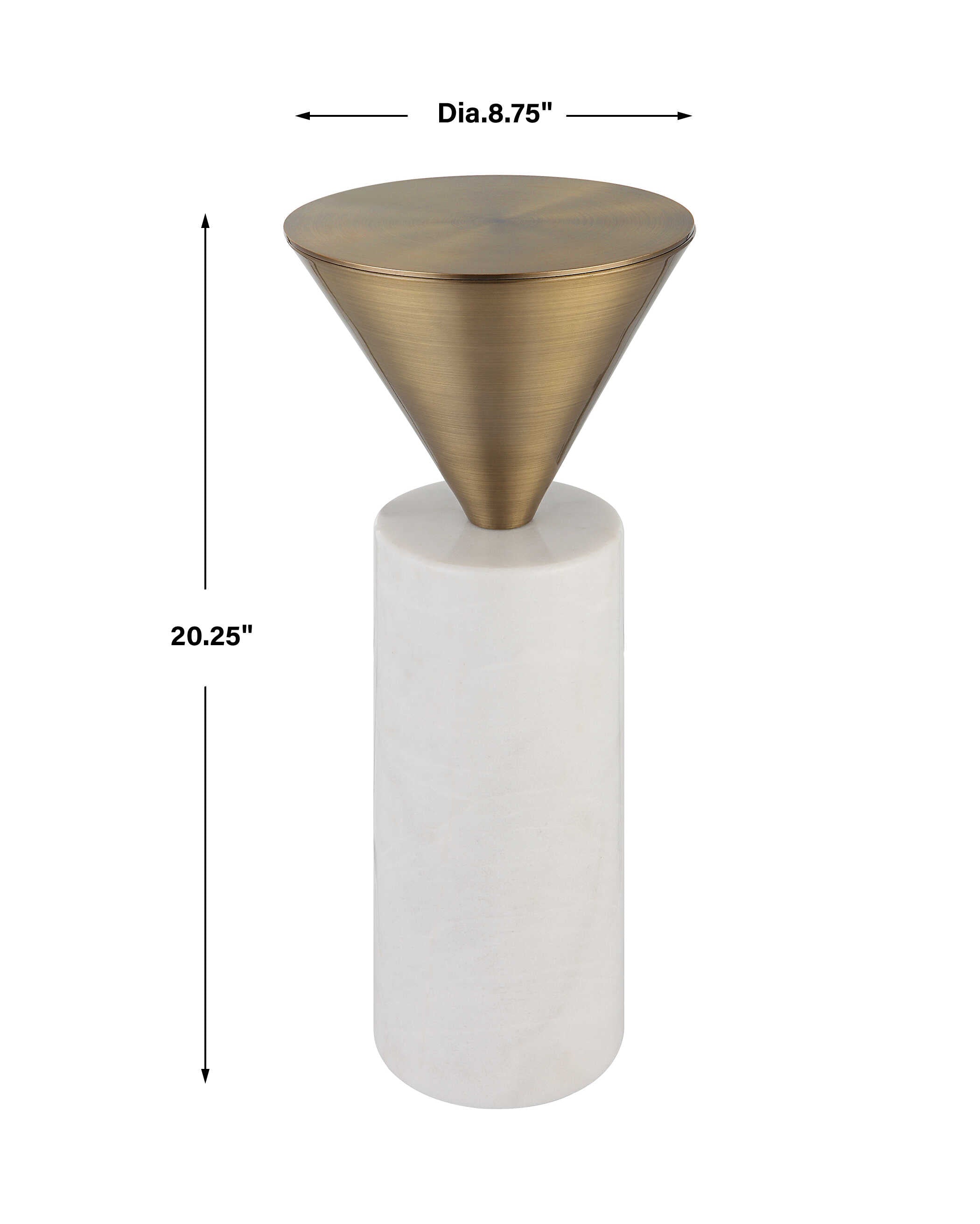 Top Hat Brass Drink Table