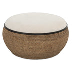 Island Straw Storage Ottoman / Coffee Table