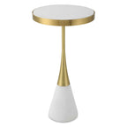 Apex White Concrete Accent Table