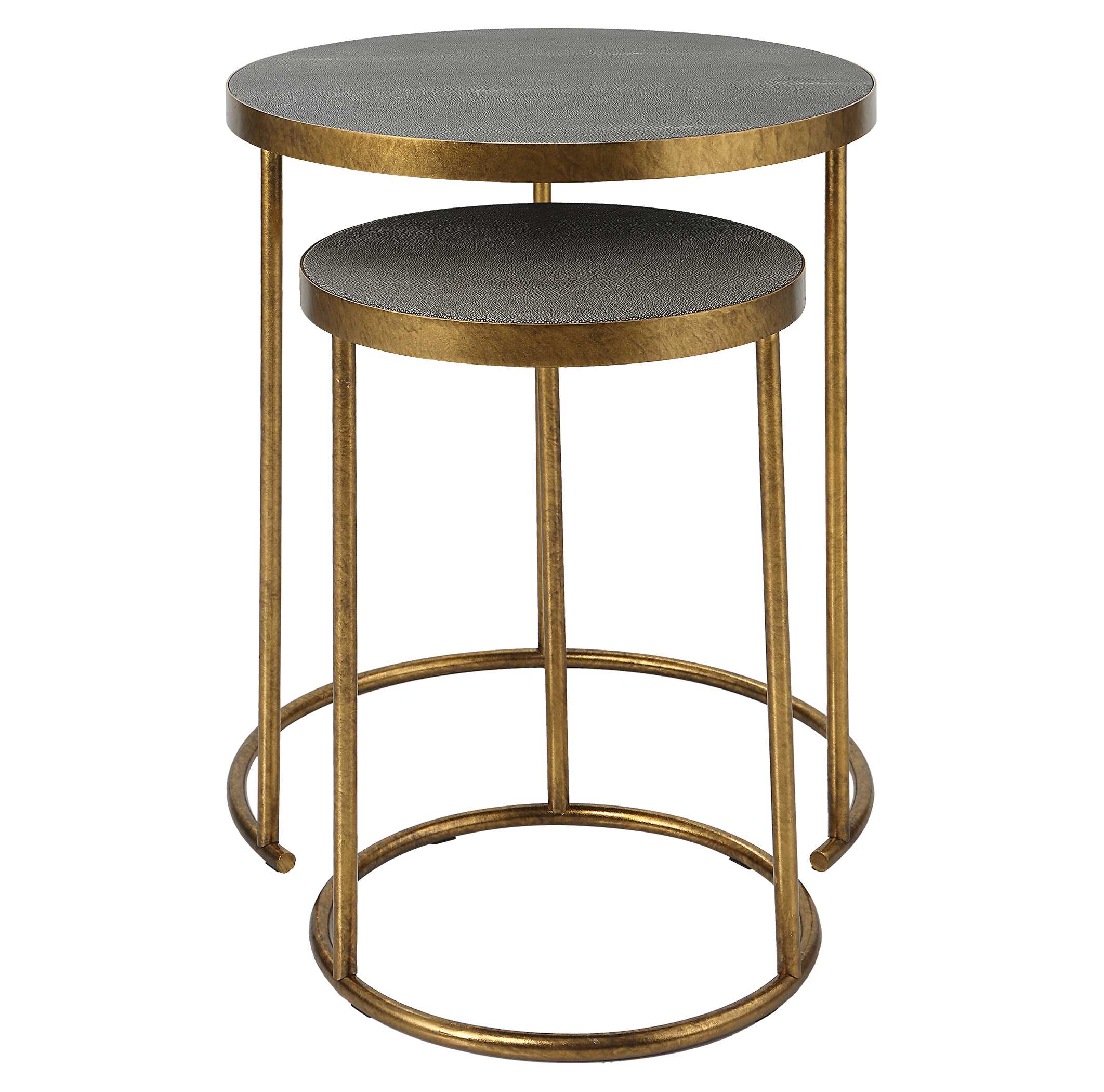 Aragon Brass Nesting Tables Set/2