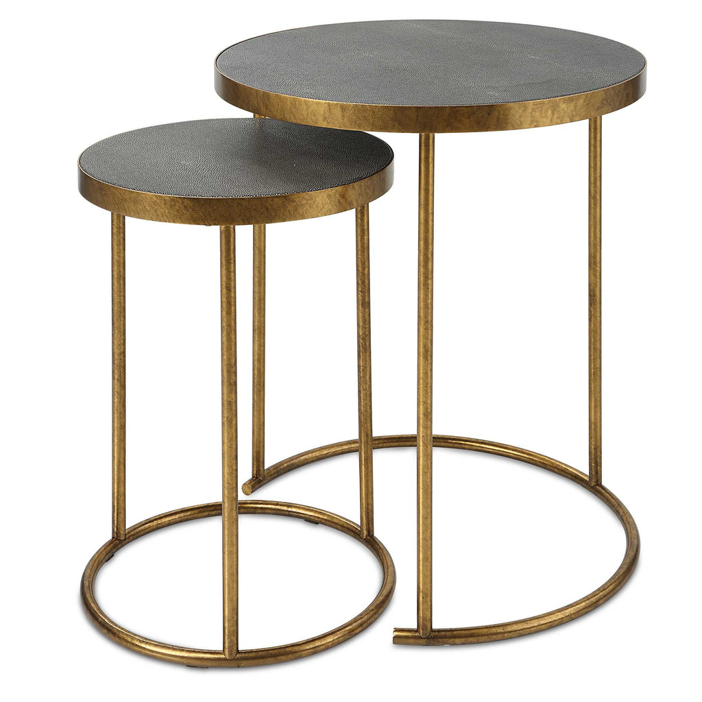 Aragon Brass Nesting Tables Set/2
