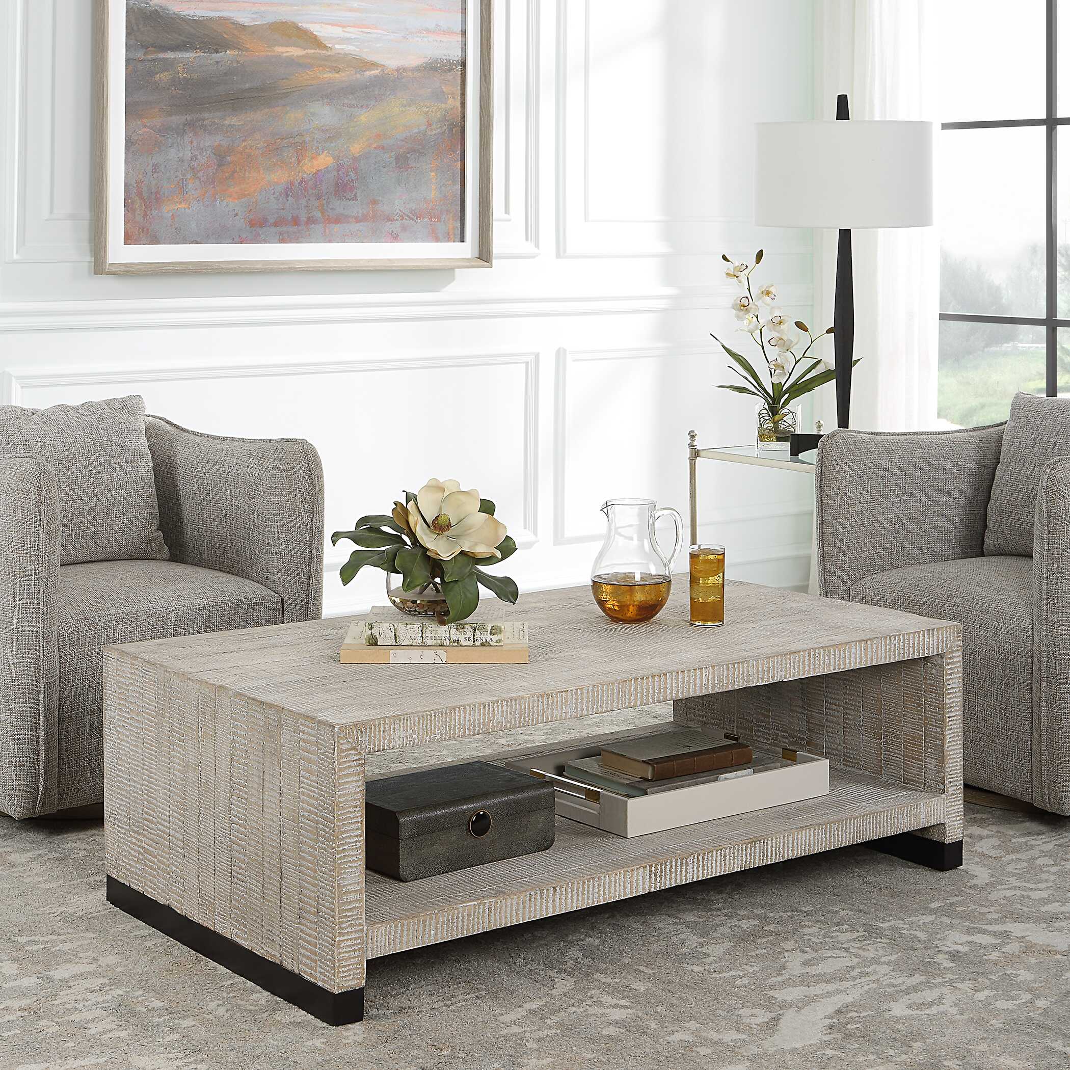 Bosk White Washed Coffee Table