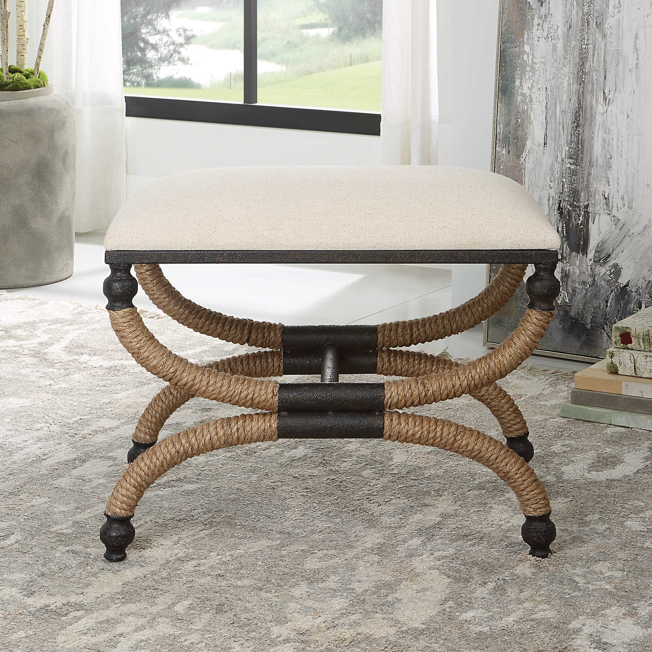 Icaria Upholstered Small Bench