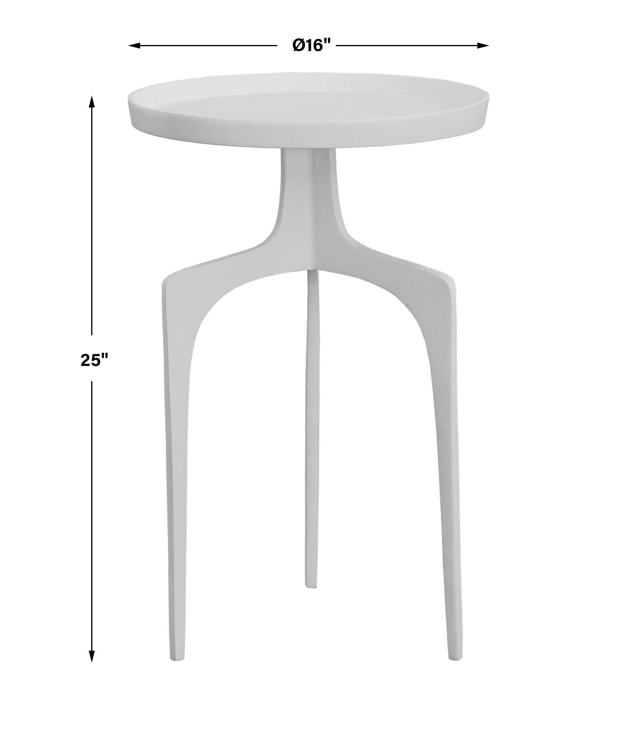 Kenna White Accent Table