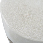Comanche White Ceramic Garden Stool