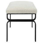 Diverge White Shearling Small Bench