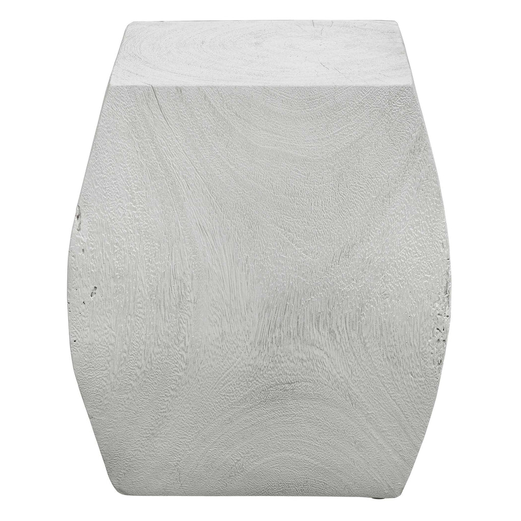 Grove Ivory Wooden Accent Stool