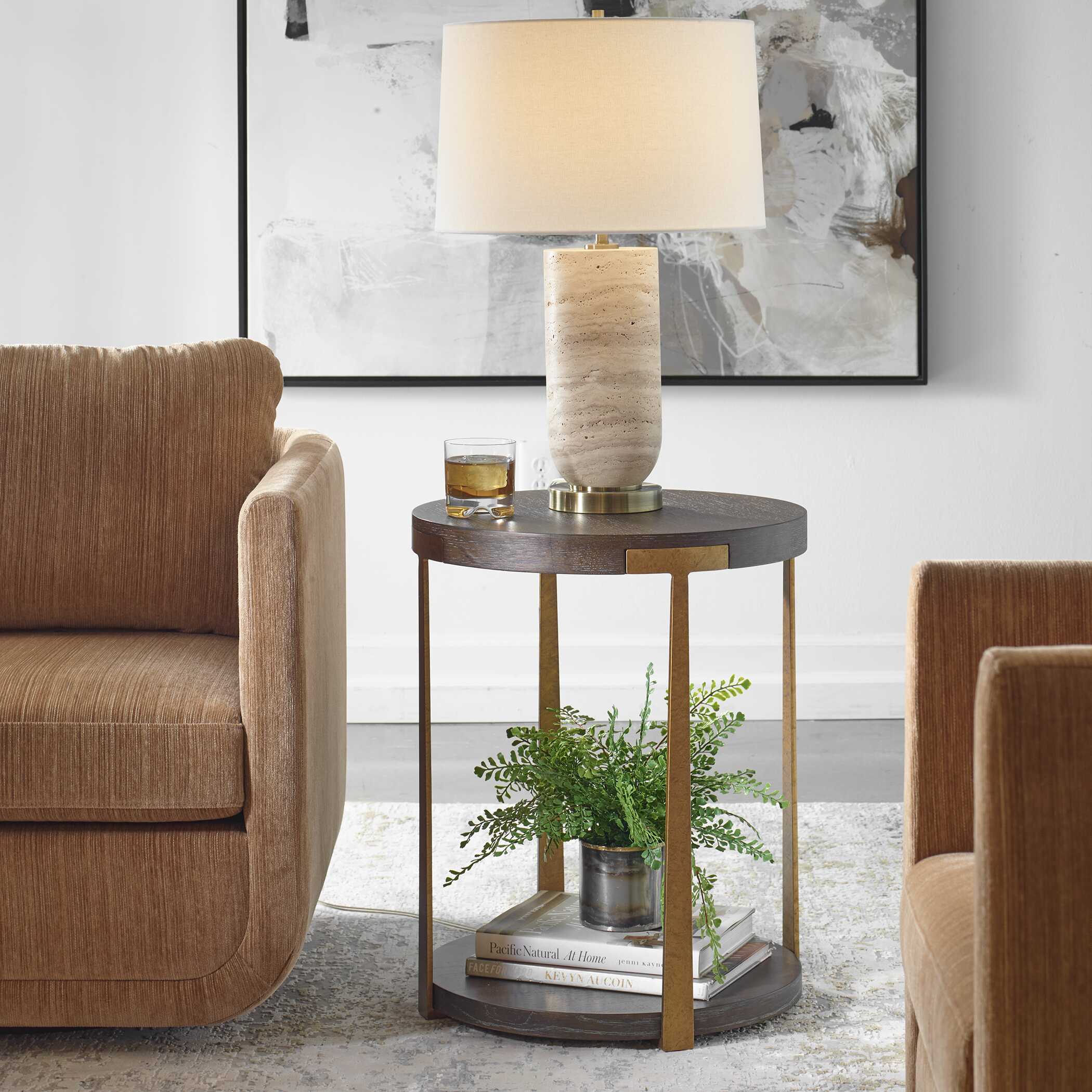 Palisade Round Wood Side Table