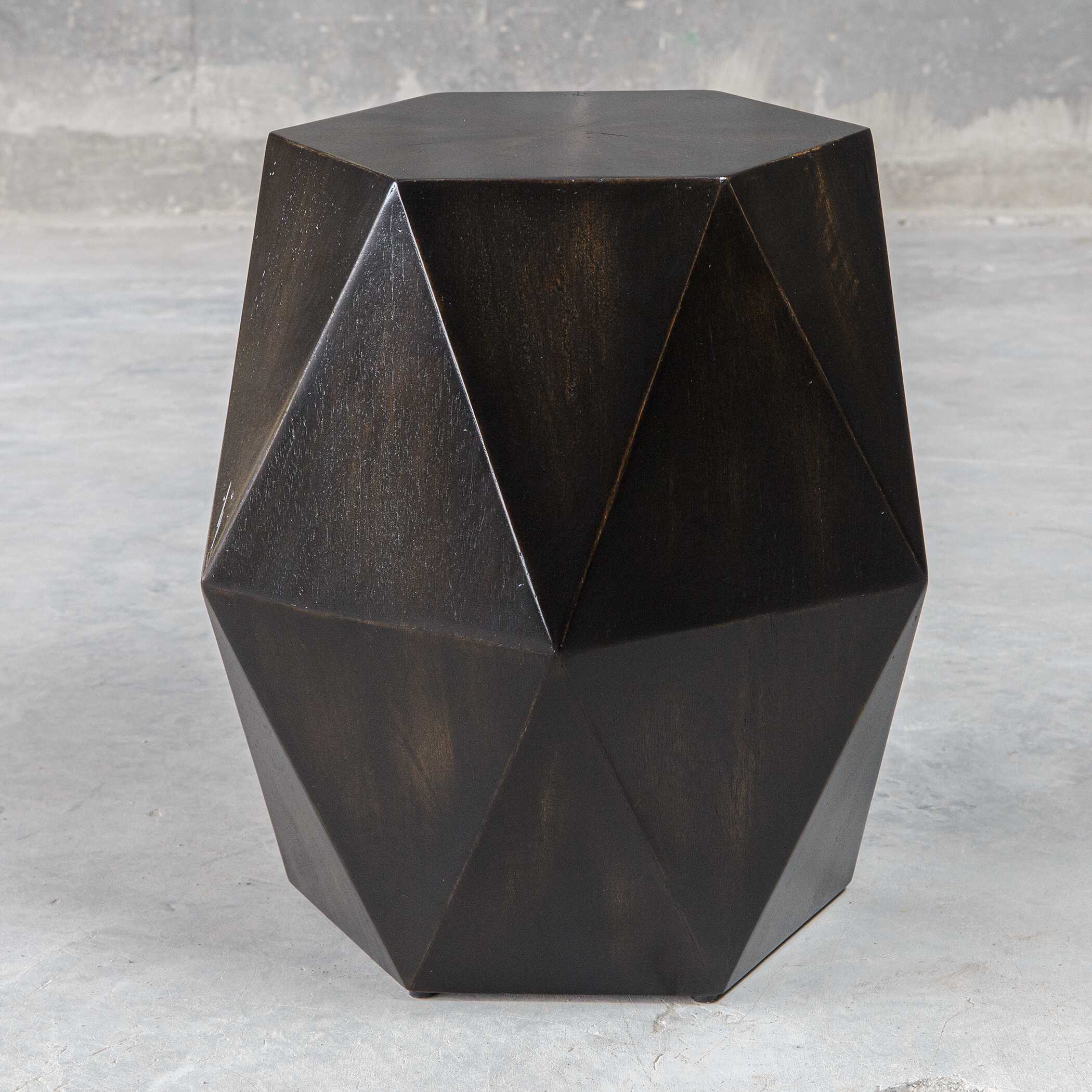 Volker Black Geometric Accent Table