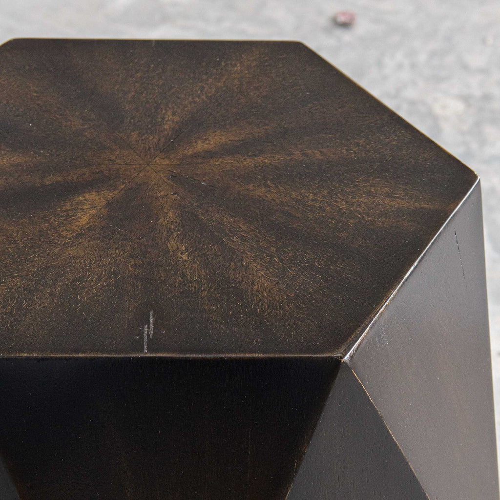Volker Black Geometric Accent Table