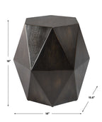 Volker Black Geometric Accent Table