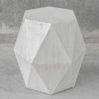 Volker White Geometric Accent Table