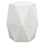 Volker White Geometric Accent Table