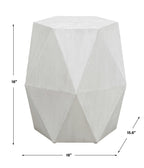 Volker White Geometric Accent Table