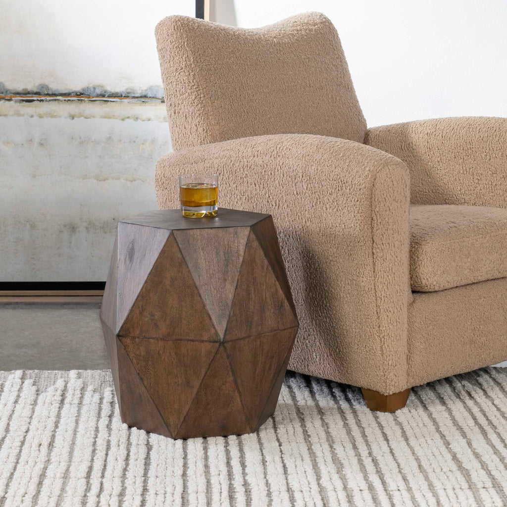 Volker Honey Geometric Accent Table