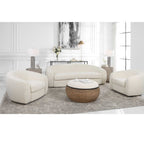 Capra Art Deco White Sofa