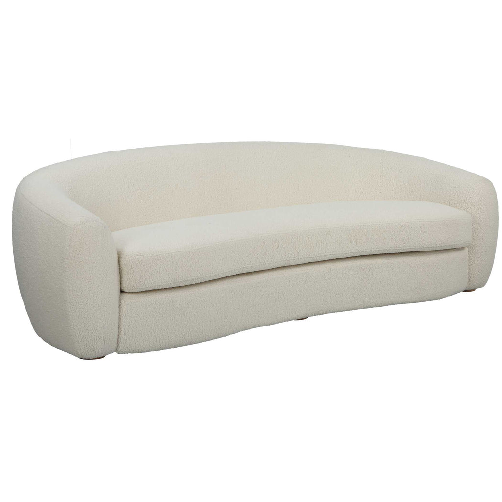 Capra Art Deco White Sofa