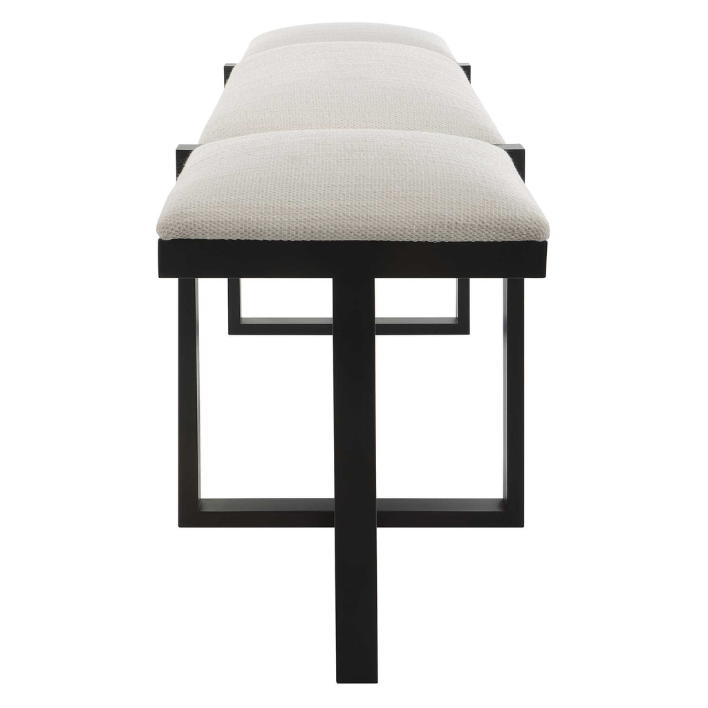 Triple Cloud Modern Upholstered Bench