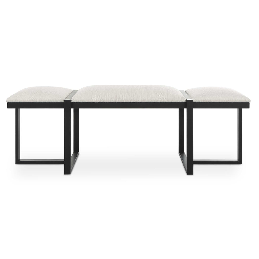 Triple Cloud Modern Upholstered Bench