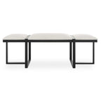 Triple Cloud Modern Upholstered Bench