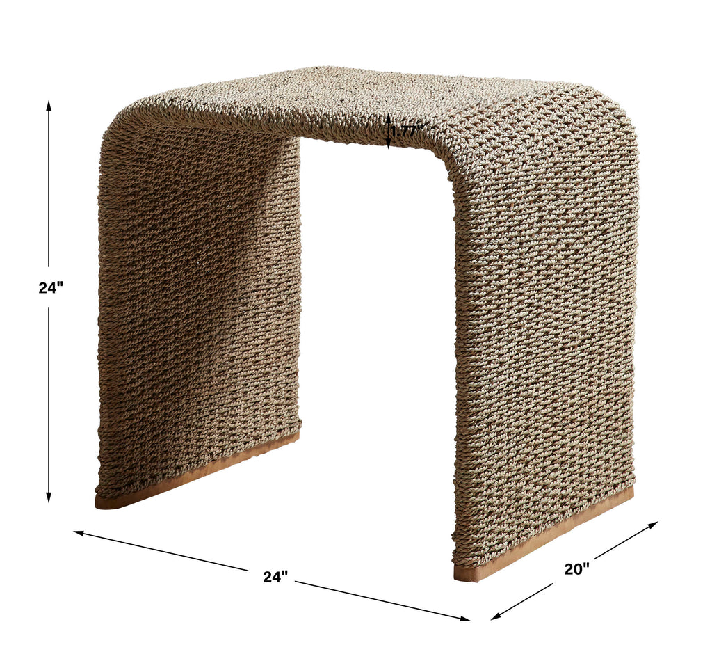 Calabria Woven Seagrass End Table