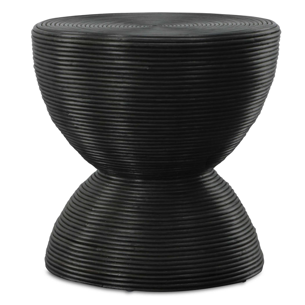 Bongo Black Rattan Side Table